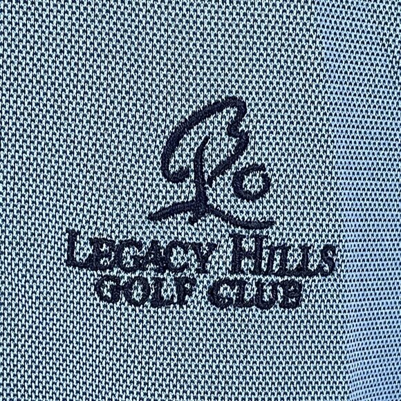 Tehama Legacy Hills Golf Club Polo Short Sleeve Blue Shirt Button Up Size 2XL - Picture 9 of 14